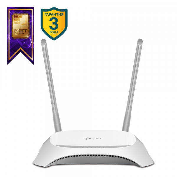 Маршрутизатор TP-Link, портов: 5, LAN: 4, WAN: 1, скорость мб/с: 300, антенн: 2, USB: Да, 33х192х130 мм (ВхШхГ), цвет: белый, TL-WR842N