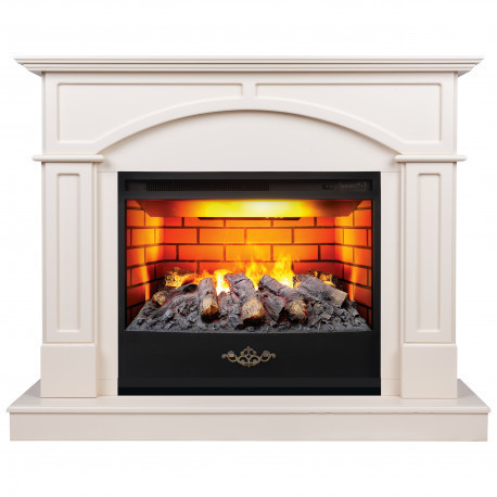 Электрокамин с широким очагом 3D Real-Flame Jacomo 25,5 с очагом 3D Firestar 25,5