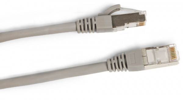 Шнур коммутационный Hyperline, кат. 6A, экр., STP, RJ45/RJ45, d 6,35 1м, LSZH, AWG26 серый, (PC-LPM-STP-RJ45-RJ45-C6a-1M-LSZH-GY)