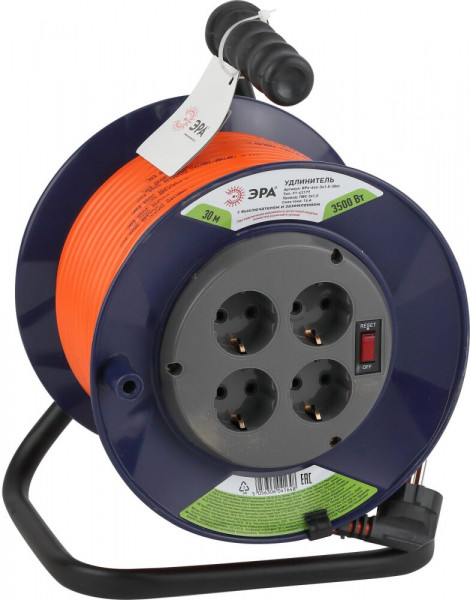 Сетевой удлинитель ЭРА RPx-4es-3x1.5-30m