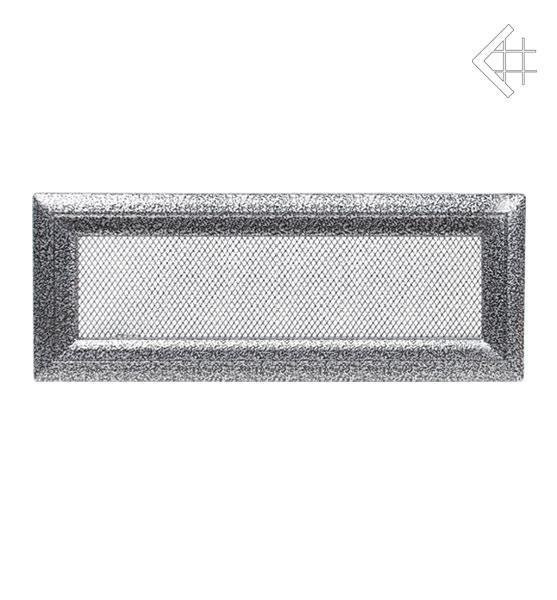 Вентиляционная решетка для камина Kratki 11х42 Оскар черная/хром 42OCS