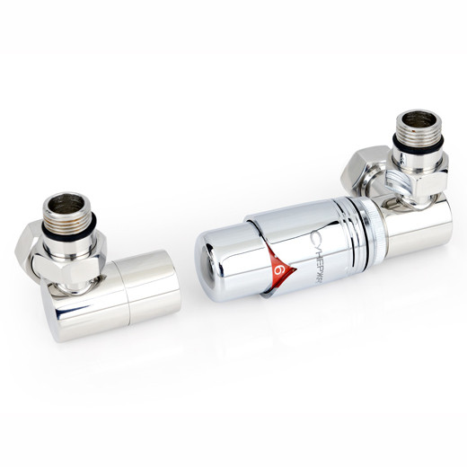 Вентиль с терморегулятором Сунержа 3D правый G 1/2 НР х G 3/4 НГ набор