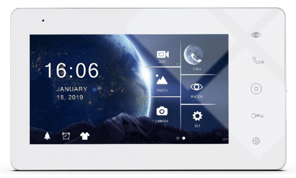 Монитор домофона цветной с функцией «свободные руки» AT-VDA752C/SD WH