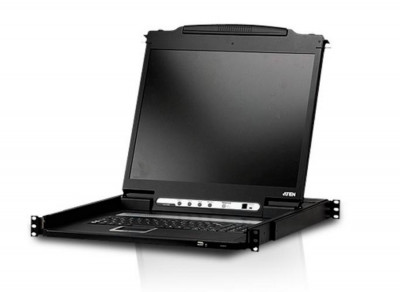 Переключатель KVM Aten, Altusen, портов: 1, 44х480х589,2 мм (ВхШхГ), USB, LCD 19", цвет: чёрный