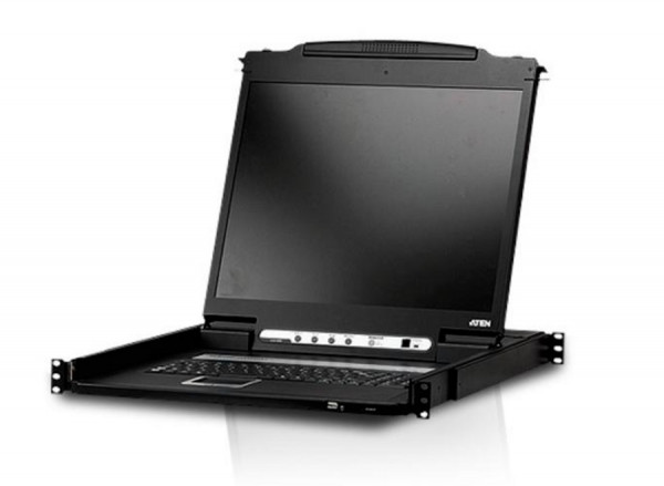 Переключатель KVM Aten, Altusen, портов: 1, 44х480х589,2 мм (ВхШхГ), USB, LCD 19", цвет: чёрный