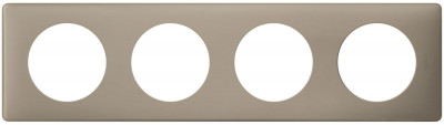 Рамка Legrand Celiane, 4 поста, 303х82х8,5 мм (ВхШхГ), универсальная, цвет: грэй перкаль  (LEG.066724)