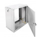 Шкаф телекоммуникационный настенный ЦМО ШРН-Э, 19", 12U, 608х600х350 мм (ВхШхГ), дверь: металл, боковая панель: сплошная, разборный, цвет: серый