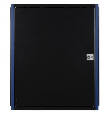 Шкаф телекоммуникационный настенный Datarex, 19", 15U, 624х600х450 мм (ВхШхГ), дверь: металл, боковая панель: сплошная съемная, разборный, цвет: чёрный