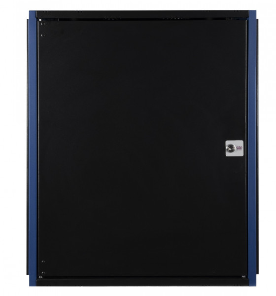 Шкаф телекоммуникационный настенный Datarex, 19", 15U, 624х600х450 мм (ВхШхГ), дверь: металл, боковая панель: сплошная съемная, разборный, цвет: чёрный