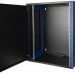 Шкаф телекоммуникационный настенный Datarex, 19", 15U, 624х600х450 мм (ВхШхГ), дверь: металл, боковая панель: сплошная съемная, разборный, цвет: чёрный
