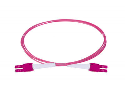 Коммутационный шнур оптический Eurolan HD Tight Buffer, Duplex LC/LC, OM4 50/125, LSZH (нг(A)-HF), 1м, цвет: пурпурный, (41B-40-LC-LC-01)