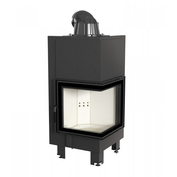 Угловая правая дровяная топка Kratki MBN/P/BS/SG (гнутое стекло)