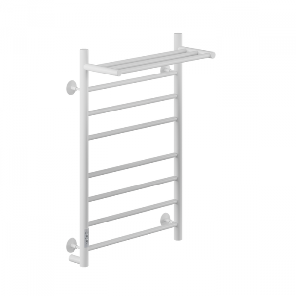 Электрический полотенцесушитель Ника WAY-2 80/40 с полкой RAL9016 белый матовый левый тэн