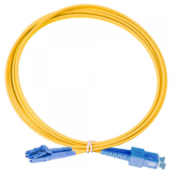 Коммутационный шнур оптический Eurolan Tight Buffer, Duplex SC/LC, OS2 9/125, LSZH (нг(A)-HF), 7м, цвет: жёлтый, (41F-S2-SC-LC-07)