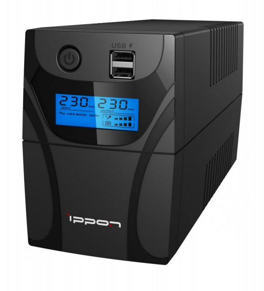 ИБП IPPON Back Power Pro II, 500ВА, ip 20, линейно-интерактивный, напольный, 100х290х140 (ШхГхВ), 220V,  однофазный, (1030299)
