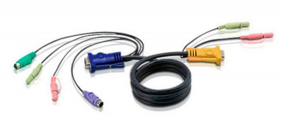 Шнур ввода/вывода Aten, SPHD-15, 1.8 м, с интерфейсом передачи звука, (2L-5302P)