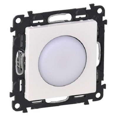 Лампа аварийного освещения Legrand Valena Life, без подсветки, внутренняя, 71х71 мм (ВхШ), цвет: белый, съемная (752069)