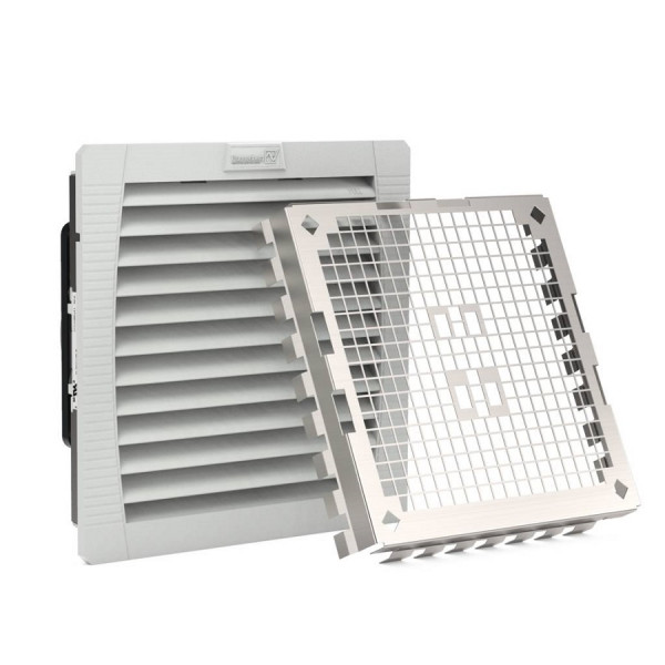 Вентиляторный модуль Pfannenberg PF 32.000 EMC, с фильтром, 230V, 202х202х93 мм (ВхШхГ), вентиляторов: 1, 40 дБ, IP54, поток: 110 м3/ч, для шкафов, цвет: серый