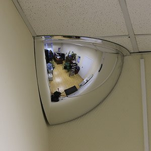 Зеркало купольное потолочное D=600х360 (1/4)