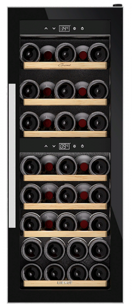 Отдельностоящий винный шкаф 22-50 бутылок Libhof GQD-38 black