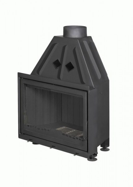 Фронтальная дровяная топка ЭКОКАМИН Альфа 800 черный шамот