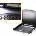 Переключатель KVM Aten, Altusen, портов: 8 х SPHD-18, 44х480х634 мм (ВхШхГ), PS/2, LCD 17", цвет: чёрный