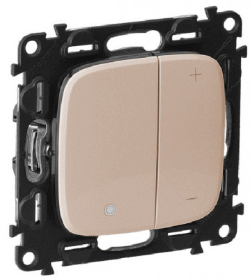 Светорегулятор Legrand Valena Allure, кнопочный, без подсветки, внутренняя, 71х71 мм (ВхШ), цвет: слоновая кость, без нейтрали (752862)