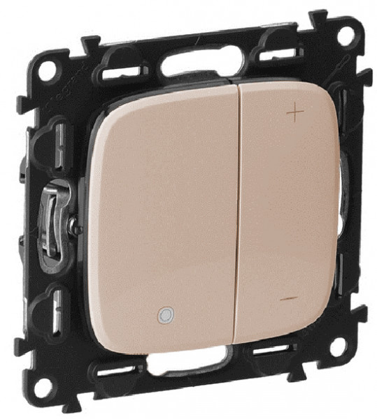 Светорегулятор Legrand Valena Allure, кнопочный, без подсветки, внутренняя, 71х71 мм (ВхШ), цвет: слоновая кость, без нейтрали (752862)