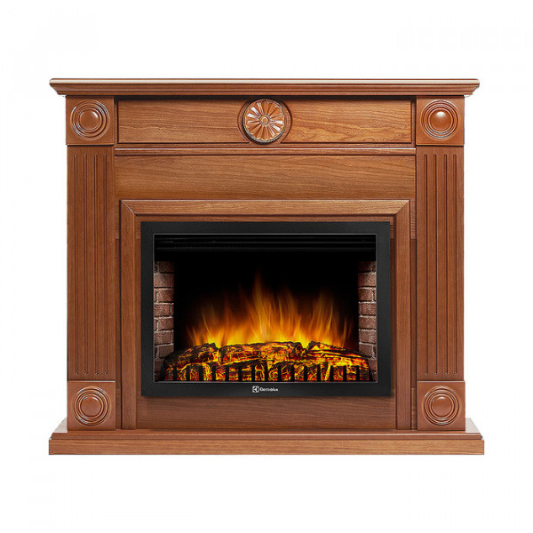 Электрокамин с широким очагом 2D Electrolux EFP/P-3320RLS с порталом Firelight Frame 30 шпон дуб