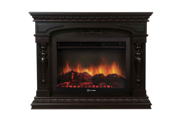 Электрокамин с широким очагом 2D Electrolux EFP/P-3020LS с порталом Firelight Perfetto R 30 венге