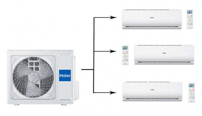 Мульти сплит система на 3 комнаты Haier 3U70S2SR5FA/AS07TS6HRA-M*3шт