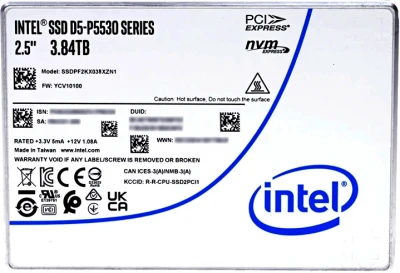 Накопитель SSD 3.84Tb PCI-E Intel D5-P5530 (SSDPF2KX038XZN1)