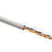 Кабель витая пара Hyperline, U/UTP, 4 пар., кат. 5е, проводник Ø 0,51мм, AWG24, LSZH (нг(A)-HF), 100МГц, 1м (бухта 100м), тип прокладки: внутри зданий, цвет: серый