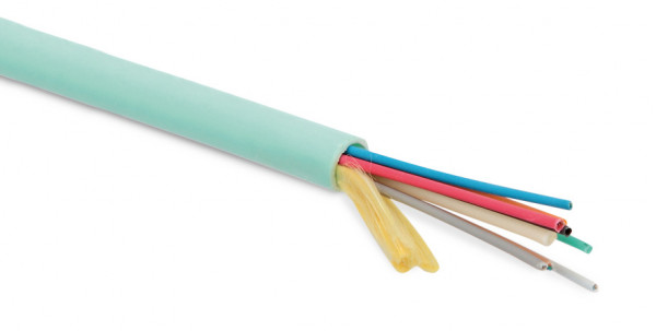 Кабель волоконно-оптический Hyperline Micro-Bundle,  36хОВ, OM3 50/125, LSZH, Ø 5,7мм, внутри зданий, небронированный, цвет: голубой