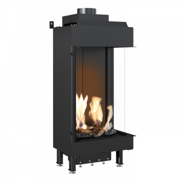 Панорамный газовый камин Kratki LEO/P/45/68/G20 (магистральный газ)