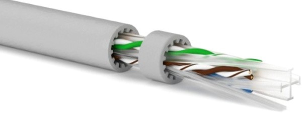 Бухта Hyperline UUTP4-C6A-S23-IN-LSZH-GY-500, 500м