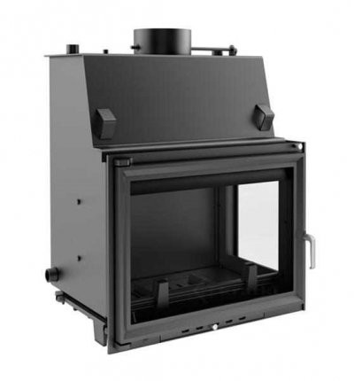 Угловая правая дровяная топка Kratki Zuzia/PW/BP/15/W(стекло справа)