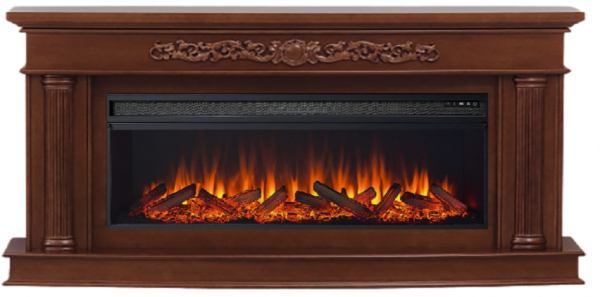 Линейный электрокамин Elekam Gloria Plus дуб с очагом Pulsar 60