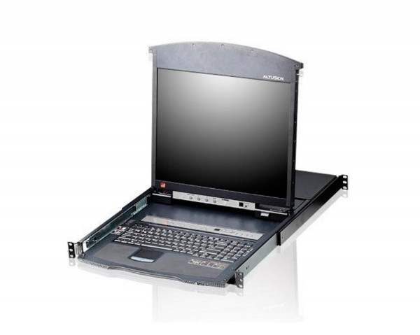 Переключатель KVM Aten, Altusen, портов: 16, 44х482х709 мм (ВхШхГ), USB, RJ45, PS/2, цвет: чёрный