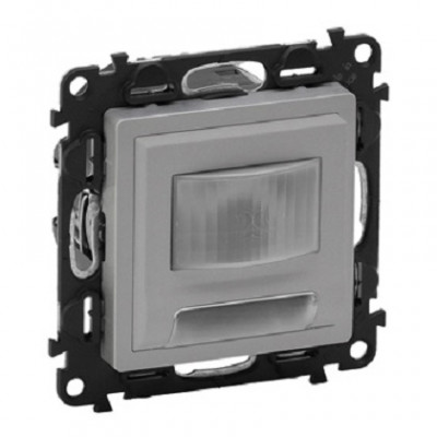 Световой указатель Legrand Valena Life, одноклавишный, без подсветки, внутренняя, 71х71 мм (ВхШ), цвет: алюминий, с датчиком движения (752374)