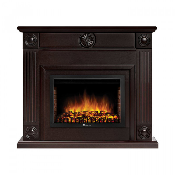 Электрокамин с широким очагом 2D Electrolux EFP/P-3320RLS с порталом Firelight Frame 30 шпон венге