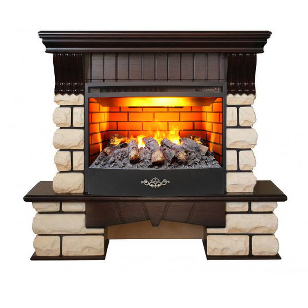 Электрокамин с широким очагом 3D Real-Flame Kavkaz 24/25,5 AO 3D Firestar 25,5