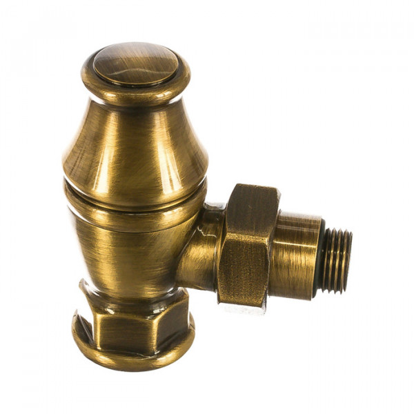 Угловой запорный клапан для радиатора SR Rubinetterie Liberty 1/2х3/4 бронза (запорный)