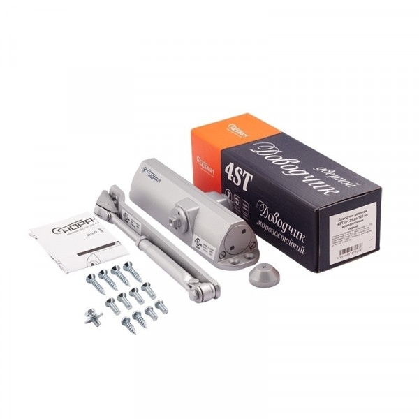 Доводчик дверной морозостойкий НОРА-М 4ST (серый)