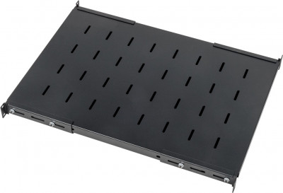 Полка Lanmaster DC, перфорированная, 1200 мм Г, нагрузка до 280 кг, для шкафов DC, цвет: чёрный