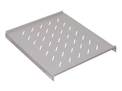 Полка Cabeus, перфорированная, усиленная, 1U, 35х450х700 мм (ВхШхГ), нагрузка до 100 кг, для стоек, с комплектом крепежа, цвет: серый