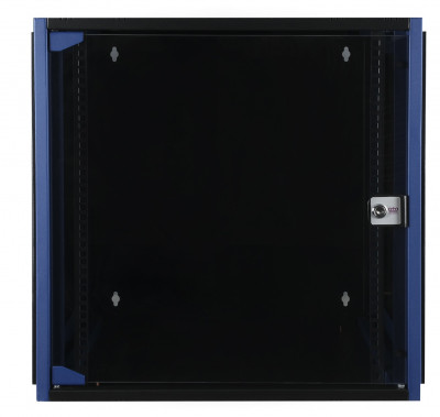 Шкаф телекоммуникационный настенный Datarex, 19", 12U, 490х600х450 мм (ВхШхГ), дверь: стекло, боковая панель: сплошная съемная, разборный, цвет: чёрный