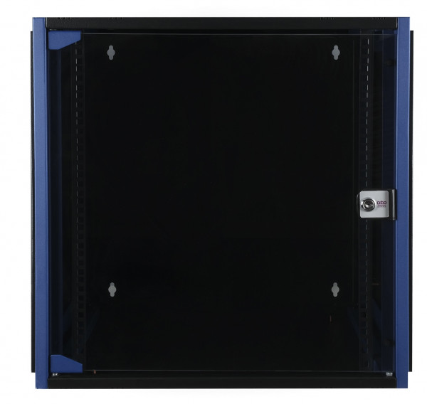 Шкаф телекоммуникационный настенный Datarex, 19", 12U, 490х600х450 мм (ВхШхГ), дверь: стекло, боковая панель: сплошная съемная, разборный, цвет: чёрный