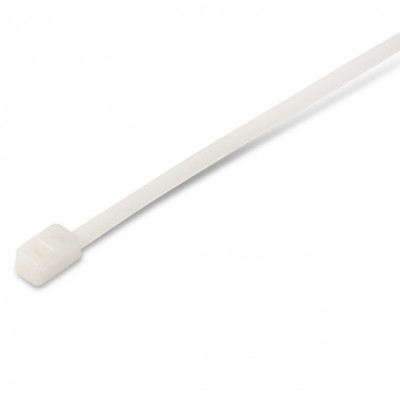 Стяжка кабельная Hyperline, неоткрывающаяся, 4,8 мм Ш, 370 мм Д, 100 шт, материал: полиамид, цвет: белый, (с двойной петлёй)