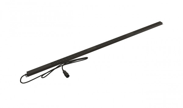 Блок силовых розеток Hyperline SHE, вертикальный, неуправляемый, IEC 320 C13 х 30, IEC 60320 С19 х 6, вход IEC 309 32A 3P+N+E, шнур 3 м, 2 000мм, трехфазный 32А, чёрный